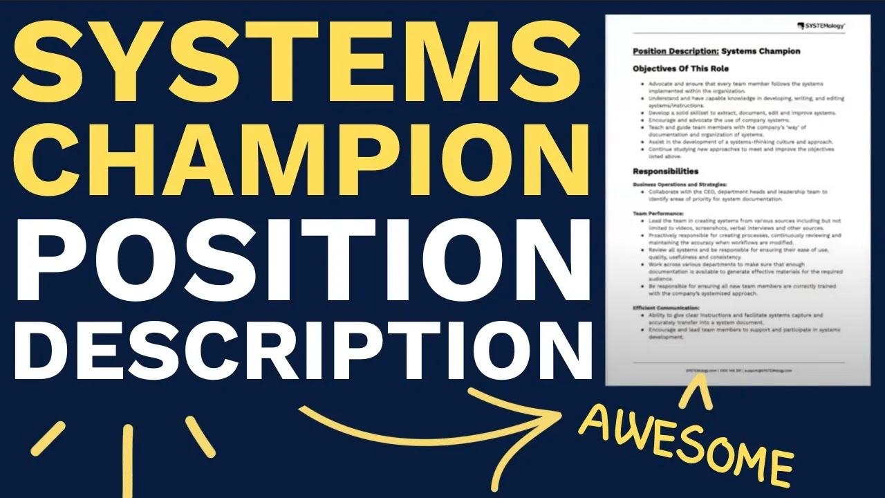 Systems Champion Position Description (Download)